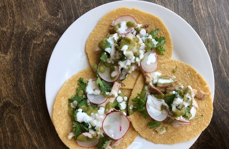 Roast Chicken Tacos with Homemade Salsa Verde