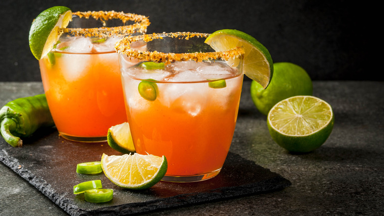 Micheladas with limes