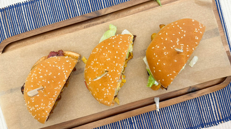 flatlay of Burger King Million Dollar Whopper finalists