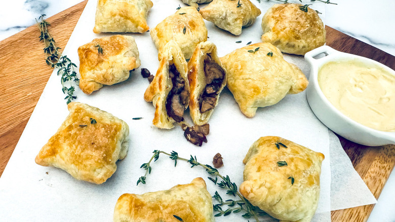 pastries with mushroom filling