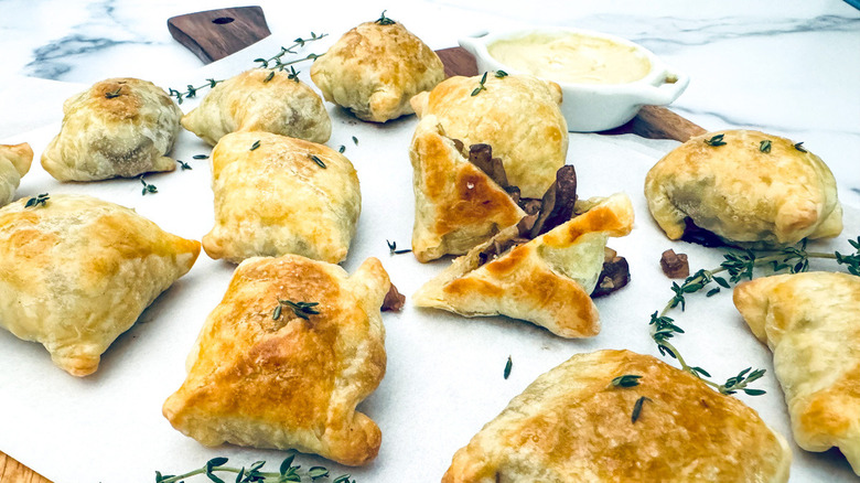 pastries with mushroom filling