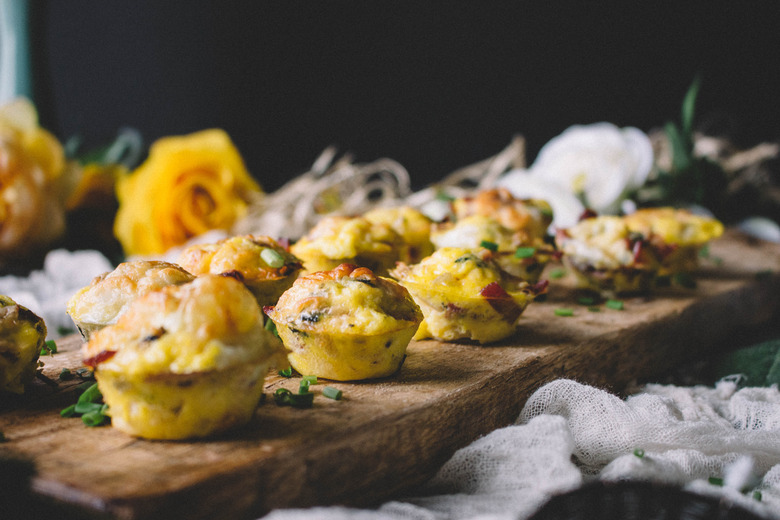 Mini Quiches with Chives, Shallots, & Turkey Bacon