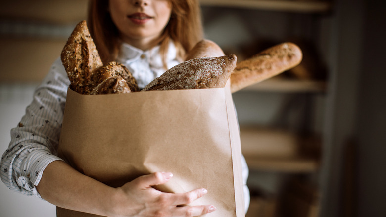 Breads in bag