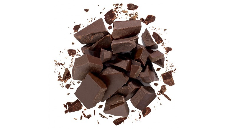 broken pieces of chocolate