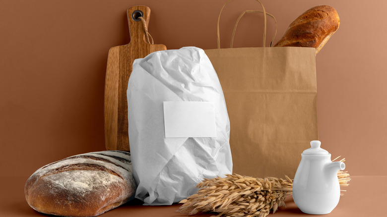 bread in paper bags
