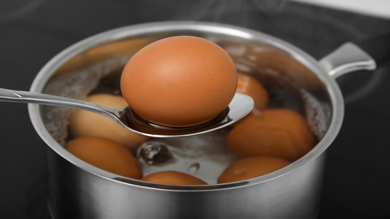 eggs is a saucepan