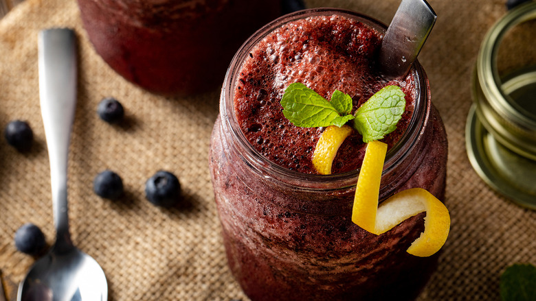 Blueberry Vanilla "Lemonade" Shaved Ice Mocktail