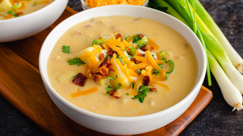 Bowl of potato soup