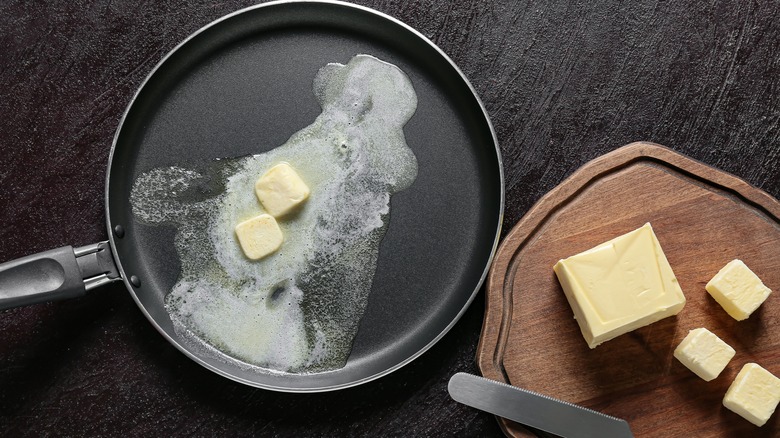 solid and melting butter