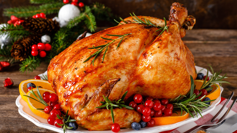 Roasted turkey with rosemary