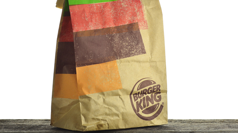 bag of burger king food