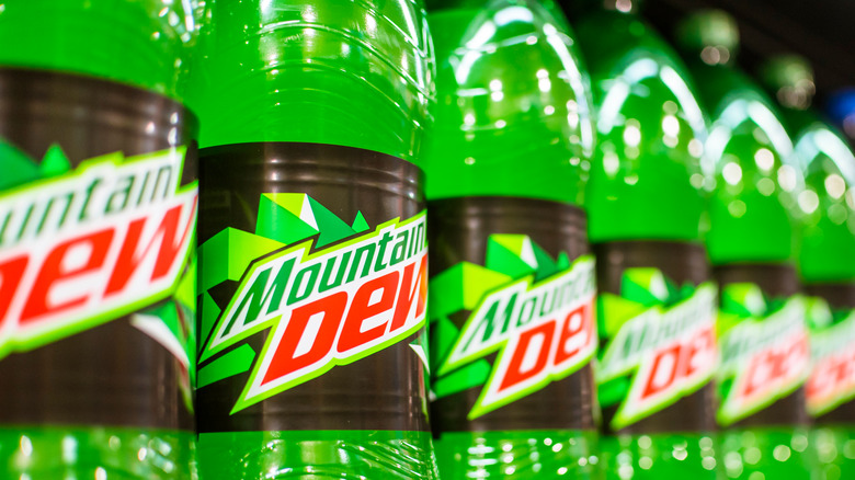 Bottles of Mountain Dew