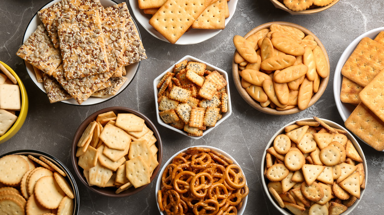 Variety of crackers 