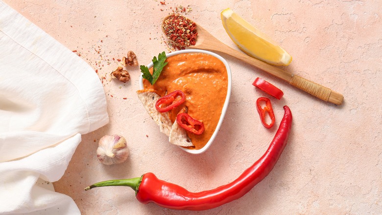 muhammara and ingredients