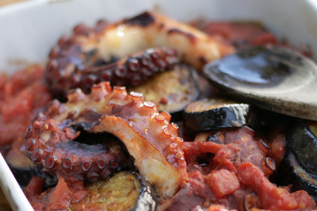 Octopus with Eggplant