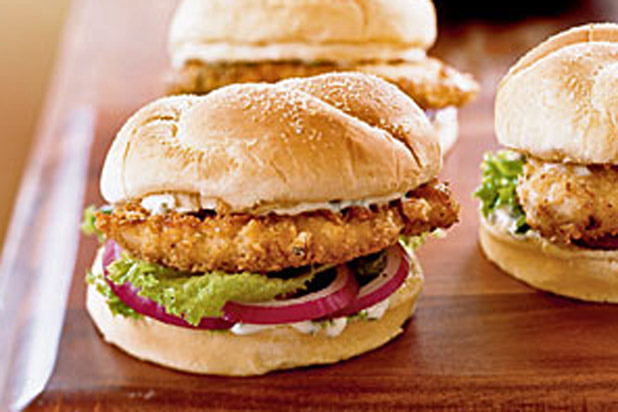 Spicy Chicken Sandwiches with Cilantro-Lime Mayo