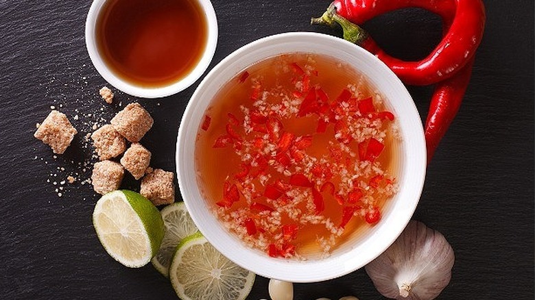 Nước chấm sauce in bowl