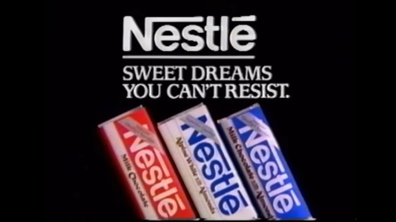 three nestle candy bars as shown in 1986 comercial