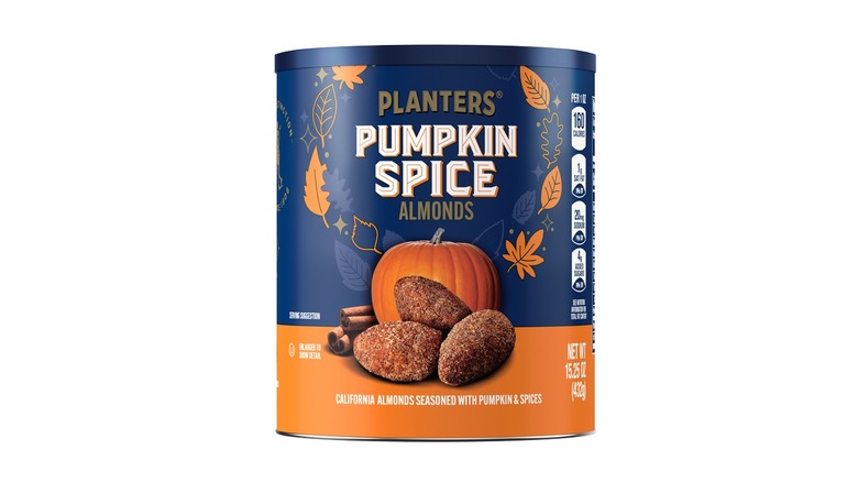 Planters pumpkin spice almonds canister