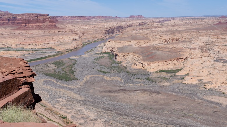 Drought-affected lake near Colorado River