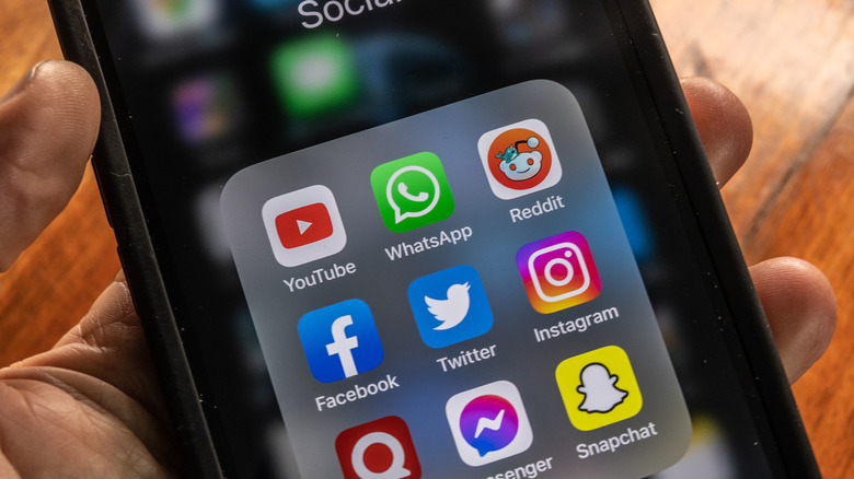 social media apps on phone