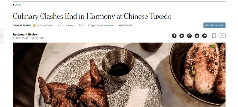 Pete Wells Chinese Tuxedo