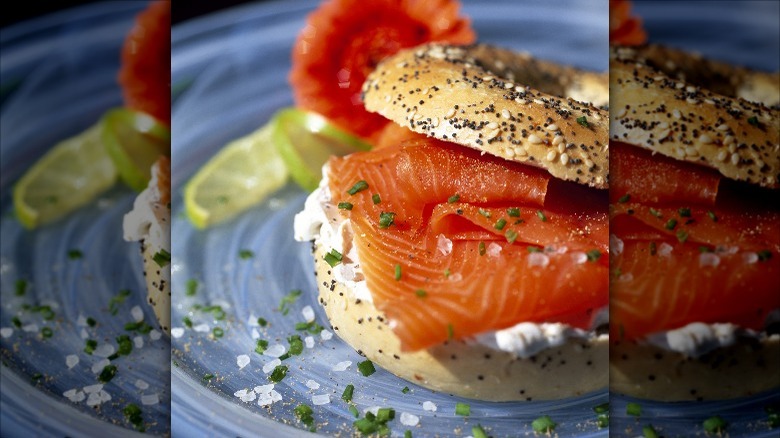 Modern lox bagel