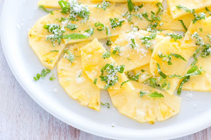 Pineapple With Smashed Mint