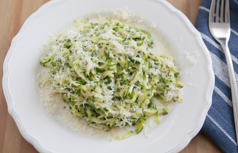 Zucchini Pasta With Almond Pesto