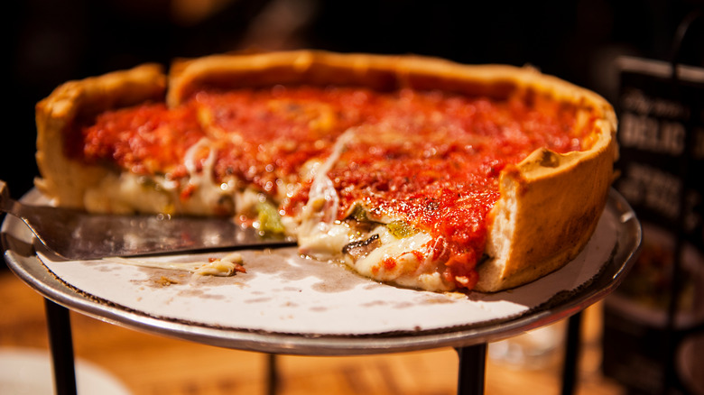 Deep-dish pizza