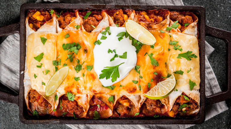 Beef enchiladas