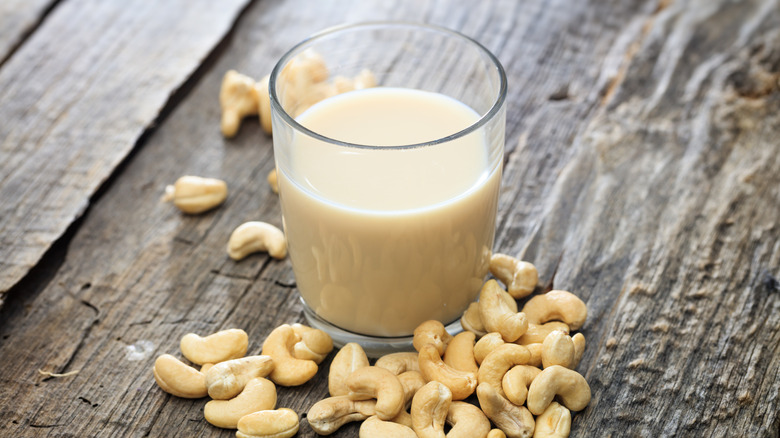 Cashew milk and whole cashews