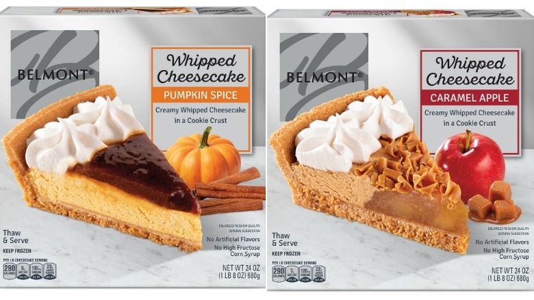 Aldi's Pumpkin Spice and Caramel Apple whipped cheesecakes