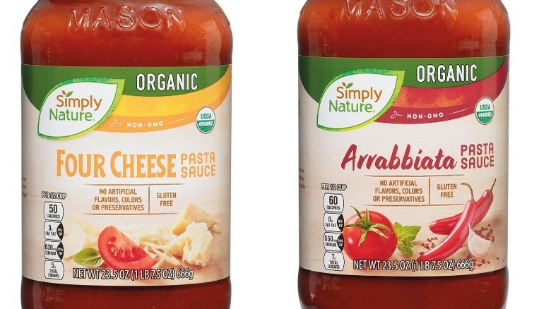 Aldi's Four Cheese and Arrabbiata pasta sauces