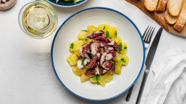 Octopus and potato salad