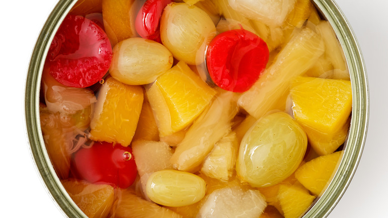 Canned fruit cocktail