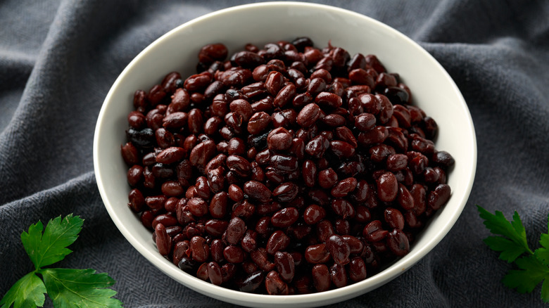 Black beans in a bowl