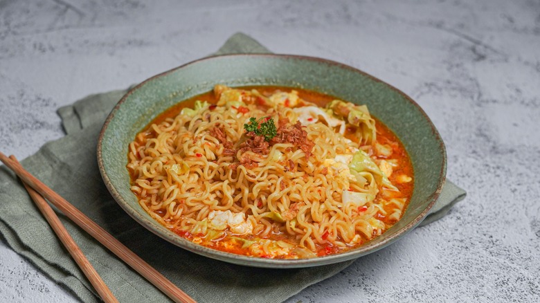 Indonesian spicy instant noodles 