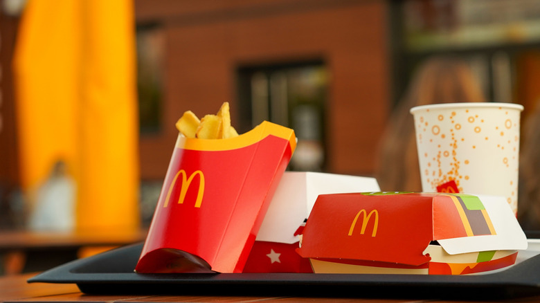 Tray of McDonald's food