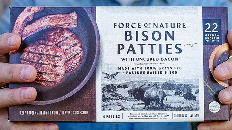 Force of Nature bison bacon patties