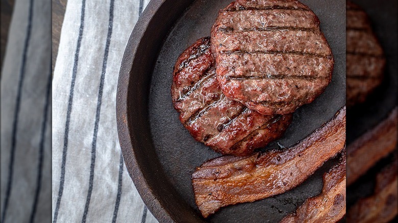 bison patties with bacon