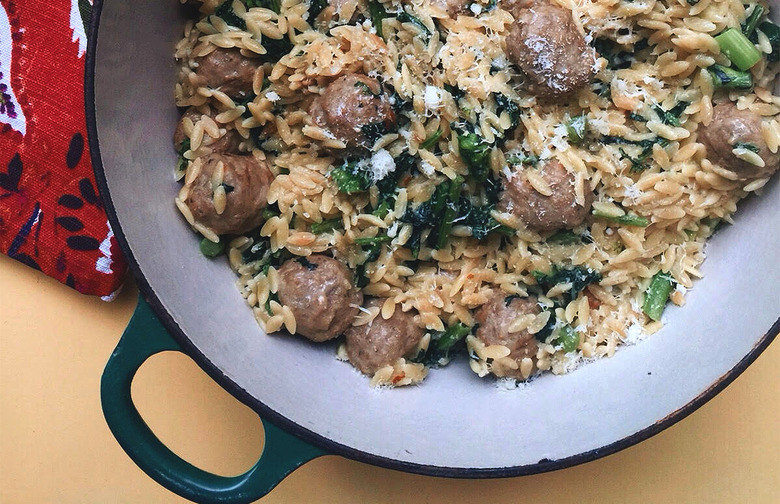 One-Pot Meatball Orzo and Broccoli Rabe Casserole