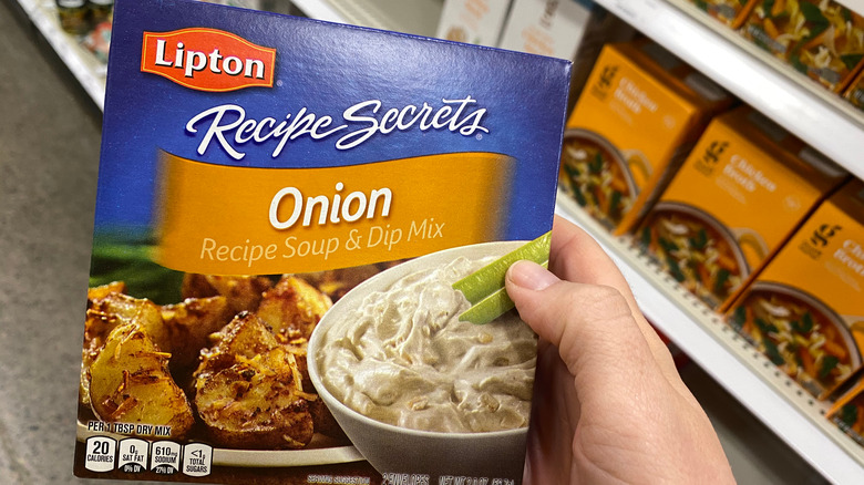 box of lipton onion soup mix