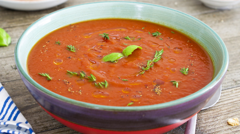 tomato soup with herbs