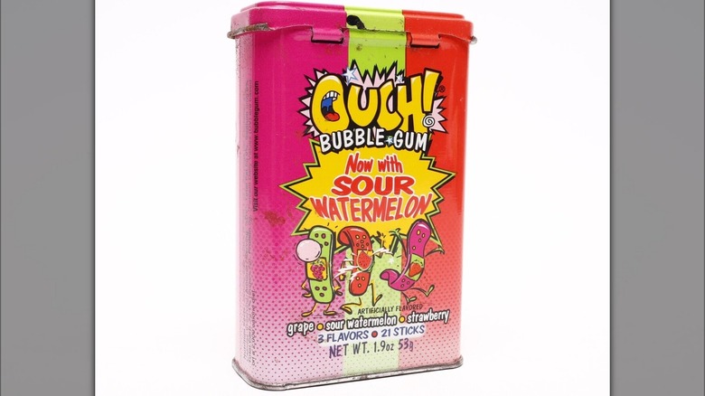 cartoons adorning bubble gum box