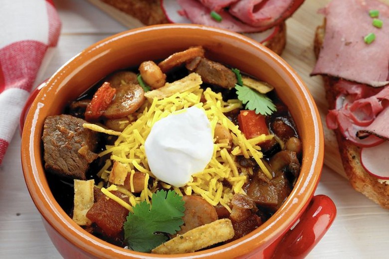 Beef and Brat Chili With White Beans