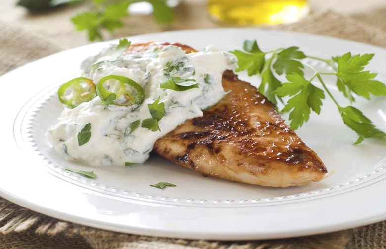 Spicy Greek Yogurt and Lime Marinated Chicken