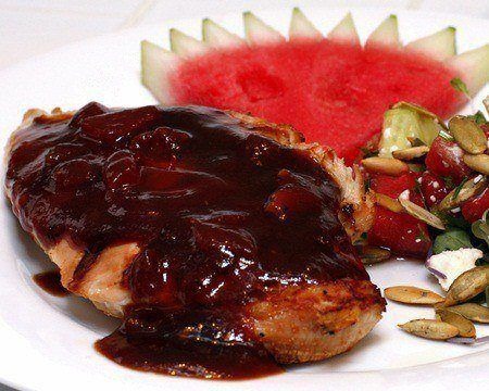 Grilled Chicken With Watermelon Barbecue Sauce