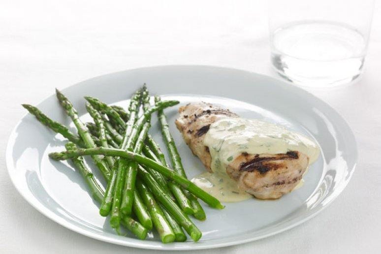 Grilled Chicken With Mustard-Tarragon Sauce