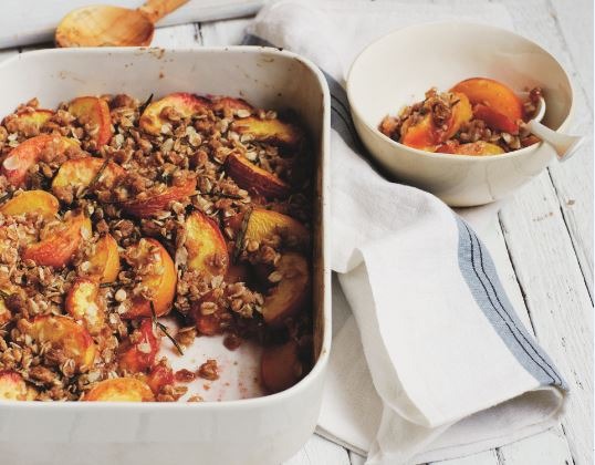 Sweet: Peach and Rosemary Crumble